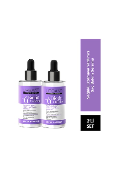 Expert No.6 Biotin Caffeine Dökülme Karşıtı Saç Bakım Serum Seti 2x50 Ml -vegan