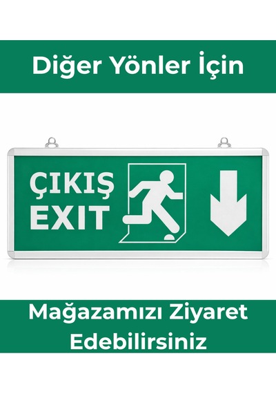 Şarjlı Led Acil Çıkış Armatürü Exit Tabelalı Elektrik Kesintisinde Otomatik Devreye Giren