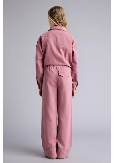 Defacto Wıde Leg Geniş Paça Tensel Pantolon Kız Çocuk G6368a826smpn429 Pembe-pn429