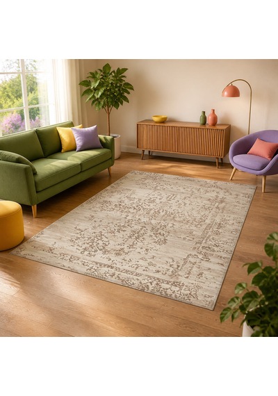 Kartela Halı Siro Halı Kaymaz Taban Makinede Yıkanabilir Halı Bej - 200 X 300 Cm