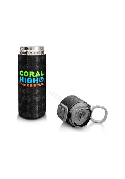 Coral High Kids Siyah Drone Desenli Pipetli Ve Direkt İçim Çelik Termos 500 Ml 31891 Siyah