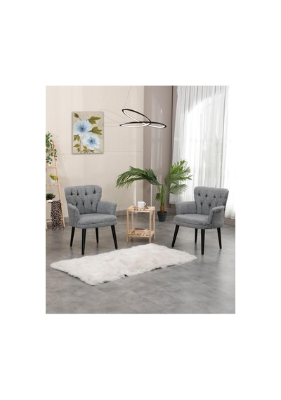 Linen Serisi Keten Çay Seti Koltuk Takımı Cafe, Ofis, Balkon, Yazlık, Bahçe Koltuğu Berjer