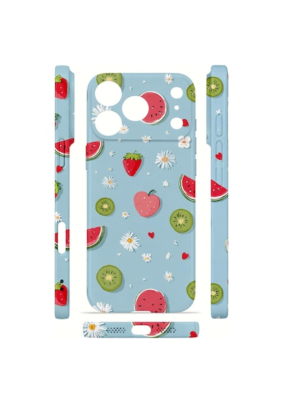 Apple iPhone Uyumlu 17 Pro Max Vorian İnce Kamera Korumalı Mika Kılıf Fruit Confetti Sky Fruit Confetti Sky Mika