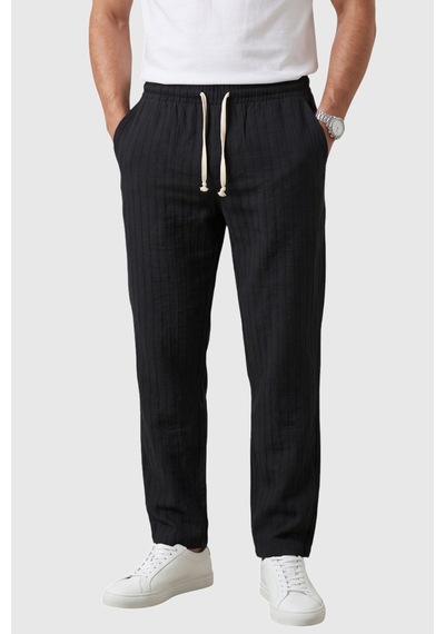 Deep Sea Deepsea Siyah Çizgi Dokulu Rahat Kesim Yazlık Spor Pantolon Hafif Kumaş Modern Tasarım 2600263 Deep Sea Deepsea Siyah Çizgi Dokulu Rahat Kesim Yazlık Spor Pantolon Hafif Kumaş Modern Tasarım 2600263