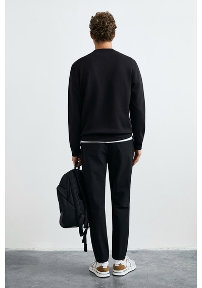 Lufian Rowan Erkek Sweatshirt 112030195 Siyah
