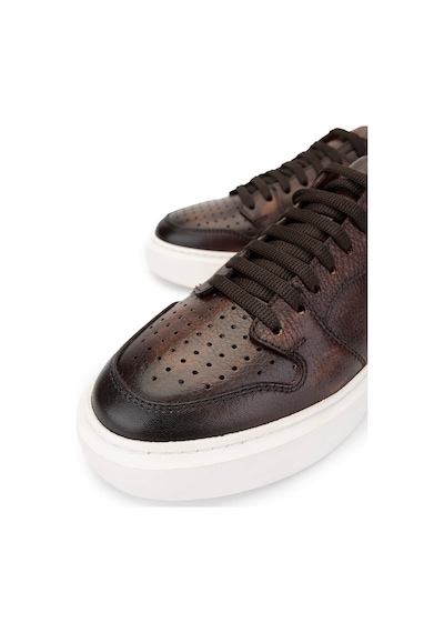 Tamer Tanca Erkek Hakiki Deri Taba Sneakers & Spor Ayakkabı 1093 054 Erk Ayk Y25 Taba Alk Taba