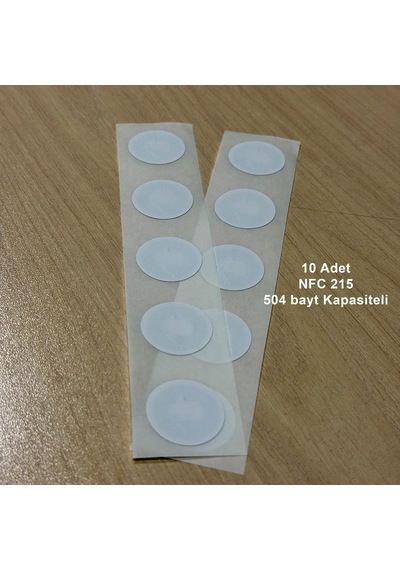 Beyaz Nfc Etiket Ntag215 25mm - 10 Adet - Bisiparisver