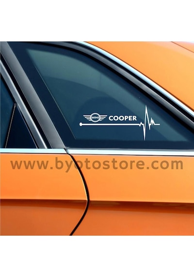 Mini Cooper Için Kalp Atışı Ritim Oto Sticker (2 Adet)