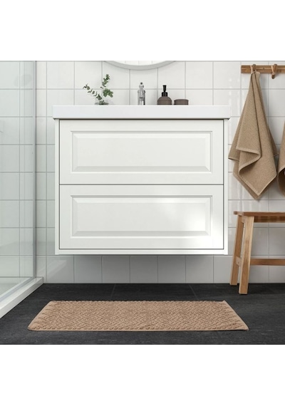 Ikea Fjallkattfot Banyo Halısı Paspas 50 X 80 Cm Koyu Bej
