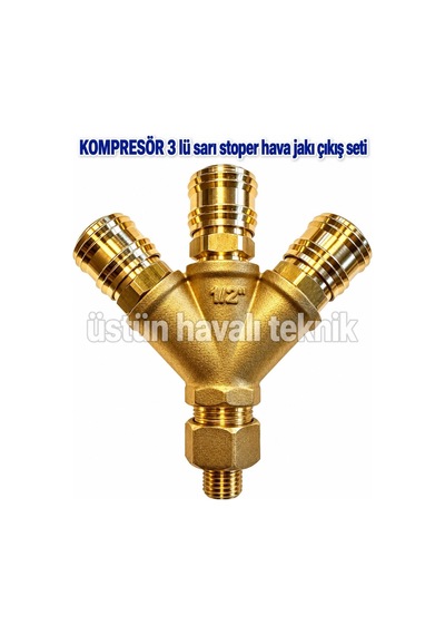 KOMPRESÖR 3 lü Sarı Stoper Hava Jakı Çıkışı Seti