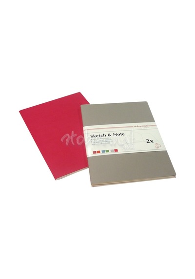 Hahnemühle Ikili Eskiz Defter Seti 40 Sayfa A4 Pembe-Gri