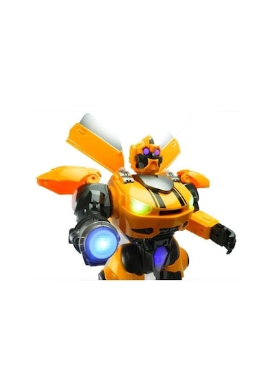 Mega Büyük Oyuncak Uzaktan Kumandalı Sünger Atan Işıklı Sesli Transformers Dev Robot Bumble