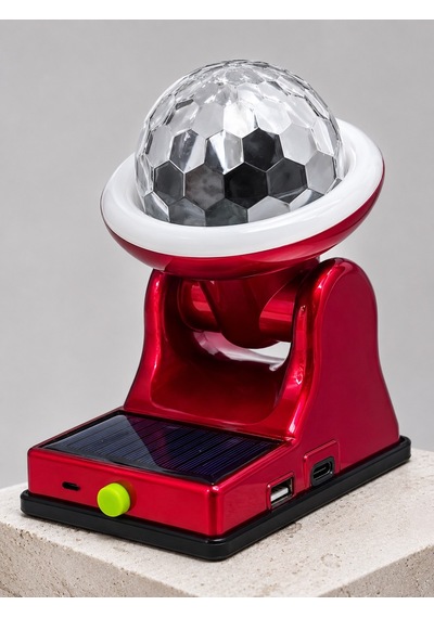 Şarjlı Rgb Projektör Lamba Güneş Enerjili Çok Fonksiyonlu Disco Işık Lambası Diğer