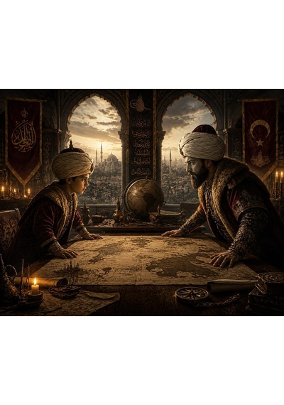 Bybars Fatih Sultan Mehmet İstanbul Un Fethi Temalı Duvar Dekoru 40x50 Cm 3 Mm Forex Tablo Osmanlı Sanatı