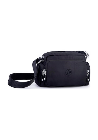 Nas Bag Kadın Spor Çok Gözlü Su Geçirmez Hafif Mini Çanta Siyah 22x16 Cm Siyah