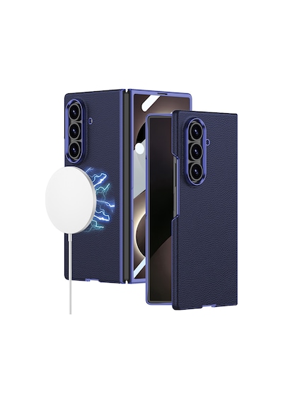 Galaxy Uyumlu Z Fold 8 Ultra Kılıf M-safe Şarj Özellikli Pazarplus Kıpta Kpt-12 Sert Pc Kılıf Lacivert