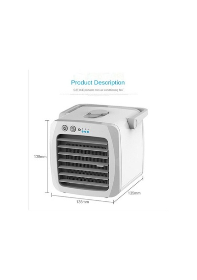 Klima Mini Fan Soğutucu Hava Soğutucu Usb Klima Ycıbqz Gri