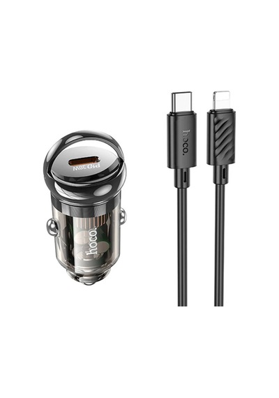 Hoco Z53 Sight Single Pd30w Type-c Girişli Araç Çakmaklık Hızlı Şarj Aleti + Type-c To İphone Lightn- 5775