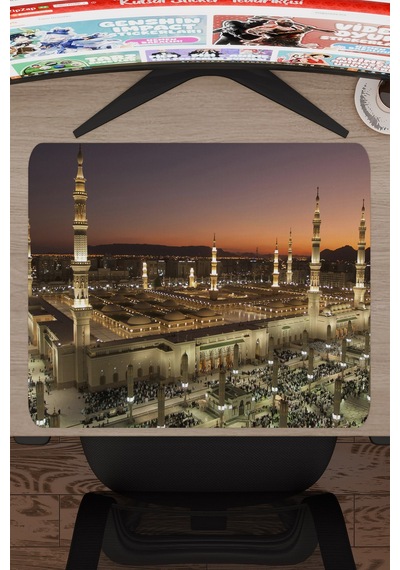 Mescid-i Nebi Medine V2 48x40 Xl Gaming Kauçuk Kaymaz Taban Mouse Pad Fare Altlığı