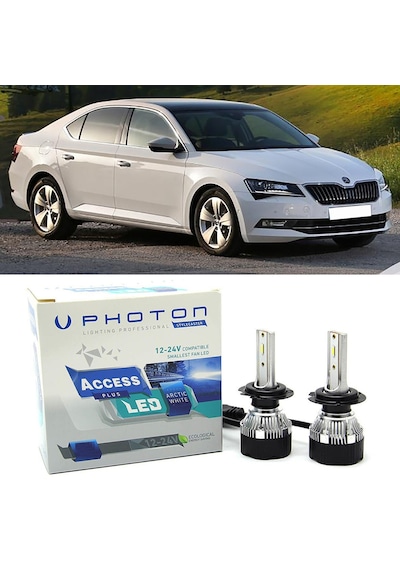 Skoda Superb 3 Led Xenon Sis Farı Ampulü H8 Access Yeni Seri Beyaz 2015+