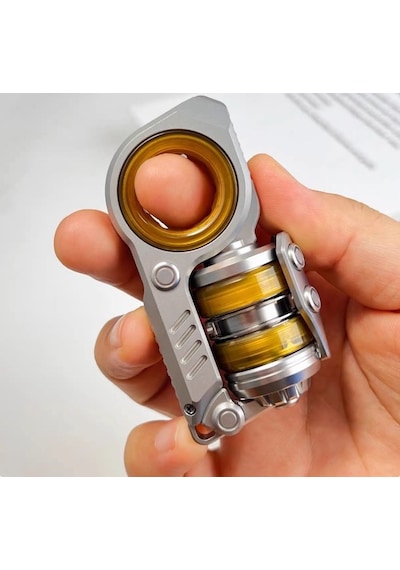 Premium Edc Fidget Toy Paslanmaz Çelik Tuning Fork Mekanizmalı Manyetik Metal Yeni Nesil Stres Çarkı