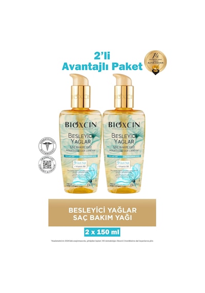 Bioxcin Besleyici Yağlar Saç Bakım Yağı 150 Ml 2 Adet