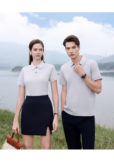 New Performance.arw50169.serintutan-antibakteriyel-yüksek Kalite.düğmeli Polo T.shirt Gri