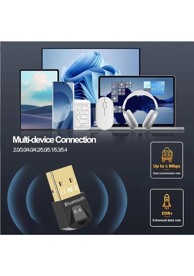 Primex Px-btu54, Bluetooth 5.4, Nano Usb Bluetooth 5.4 Adaptör,v5.4 Bluetooth Dongle Pc,notebook İçin, Windows 11/10/8.1/8/7