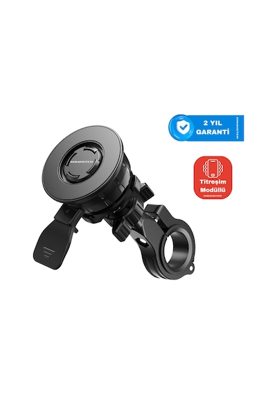 Knmaster Tt-700 Titreşim Önleyicili Motosiklet Telefon Tutucu SİYAH,GRİ