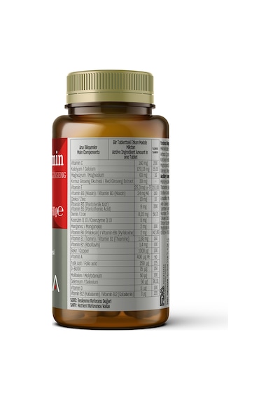 Talya Multivitamin İçeren Takviye Edici Gıda (Mineraller-Kırmızı Ginseng  ve Koenzim Q10) 60 Tablet