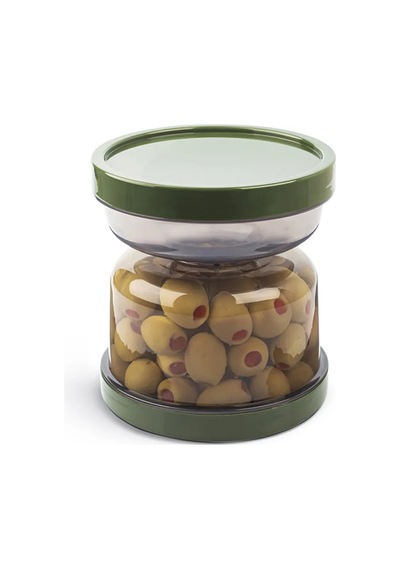 Kum Saati Zeytin Ve Turşu Saklama Kabı Plastik Yeşil Diğer