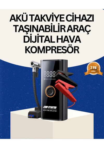 Taşınabilir Akü Ve Akıllı Lastik Şişirme Pompası