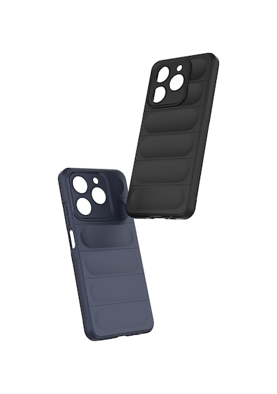Realme C61 Kılıf Esnek Tpu Oyuklu Arka Yüzey Tasarımlı Zore Etnik Silikon Kapak Koyu Yeşil