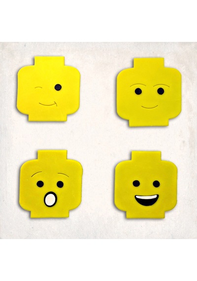 Lego Detay Kurabiye Kalıp Seti 6 Lı KIrmızı