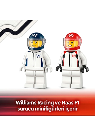 LEGO® City F1® Williams Racing ve Haas F1® Yarış Arabaları 60464 - 4 Yaş ve Üzeri Çocuklar için Yaratıcı Oyuncak Yapım Seti (92 Parça)