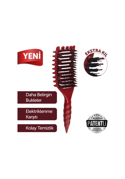 Proco Proco Beauty Pro Curly Kıvırcık Saçlar İçin Bukle Belirginleştirici Saç Fırçası - Özel Tasarım