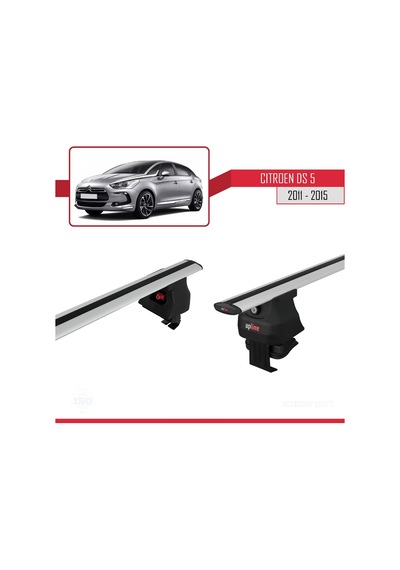 Citroen Ds5 2011-2015 Arası İle Uyumlu Ace-4 Ara Atkı Tavan Barı Gri