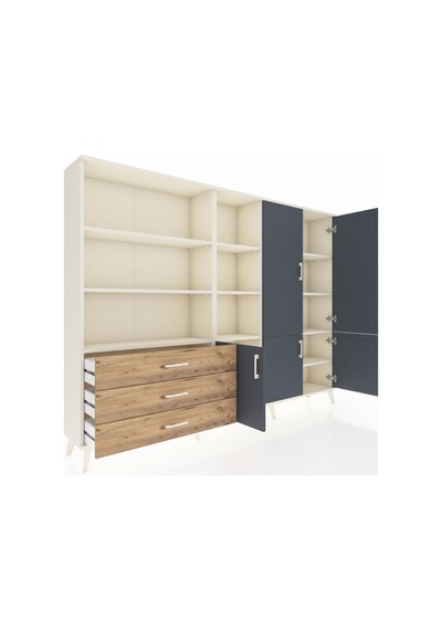Arges Dolap 11 Raflı 3 Çekmeceli 5 Kapaklı 220x30x163 Aytaşı-antr Aytaşı-antrasit/çam Arges Dolap 11 Raflı 3 Çekmeceli 5 Kapaklı 220x30x163 Aytaşı-antr Aytaşı-antrasit/çam
