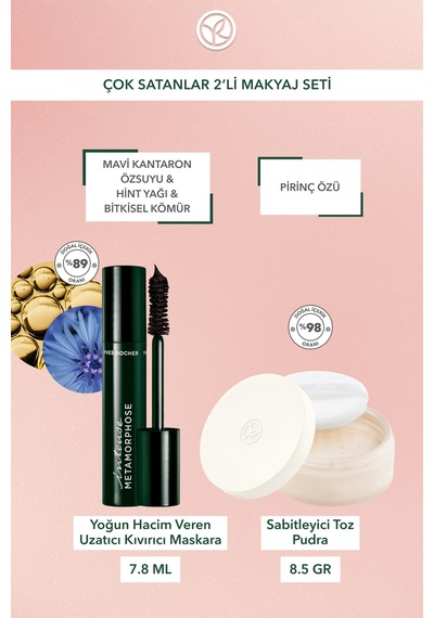 Yves Rocher 2'li Makyaj Seti- Toz Pudra 8.5 G & Maskara 7.8 Ml