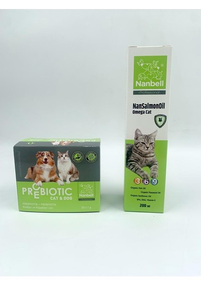Nanbell Kediler İçin Omega 3-6-9 200 ML + Probiyotik 30 x 1 G