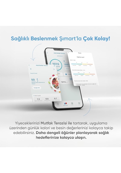 Şımart Akıllı Mutfak Terazisi Bluetooth Destekli Hassas Dijital Ölçüm Diğer