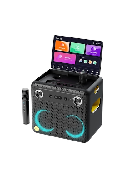 Yetişkinler İçin Akıllı Karaoke Makinesi - Şarkı Sözü Ekranı, 64gb Karaoke Tablet, 2 Kablosuz M