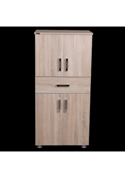 Çok Amaçlı Dolap 130 Cm Hard Parlak Somone Suntalem 4Raf 1Çekmece