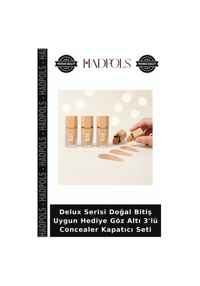 Delux Serisi Doğal Bitiş Uygun Hediye Göz Altı 3'lü Concealer Kapatıcı Seti Çok Renkli