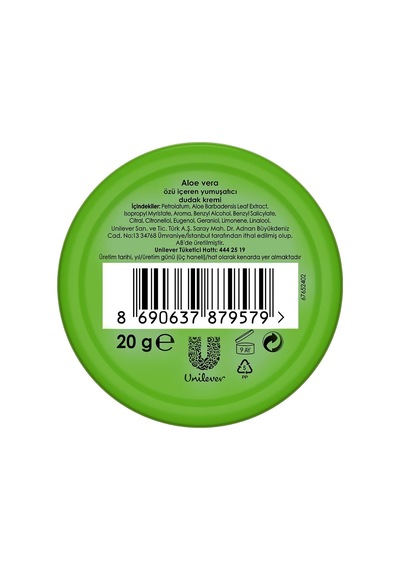 Lip Therapy Yumuşatıcı Dudak Kremi Aloe Vera 20 G