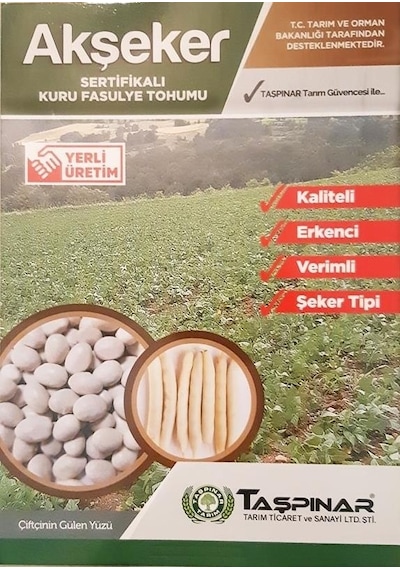 Taşpınar Akşeker Kuru Fasulye Tohumu 1 Kg