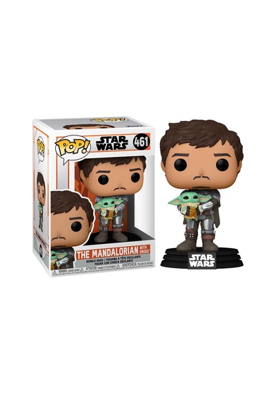 Funko Pop Star Wars Mandalorian Mando Holding Child No 461