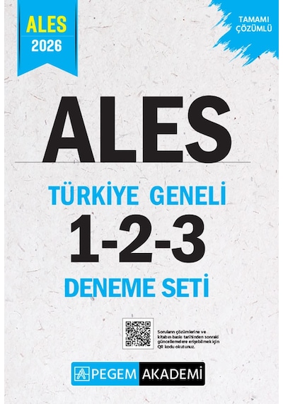 2026 Ales Tamamı Çözümlü Türkiye Geneli 1-2-3 Deneme Seti Pegem Yayıncılık
