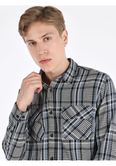 Colin's Colins Regular Fit Mavi Erkek Uzun Kol Gömlek Cl1065946 Mavi