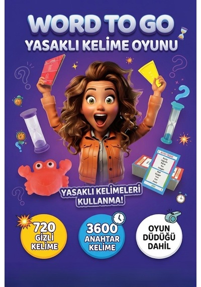 Word To Go 720 Gizli Kelimeli 3600 Anahtar Kelimeli 260 Kartlı Eğitici 4+ Kişilik Aile Kutu Oyunu